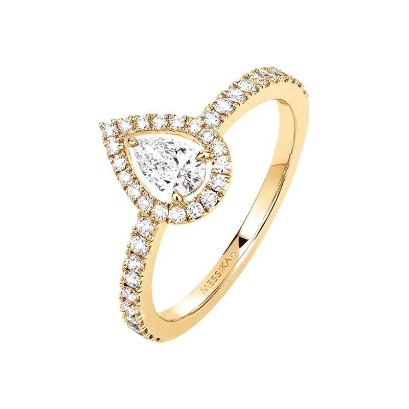 Bague Messika Joy en or jaune et diamant poire 0,25 carat