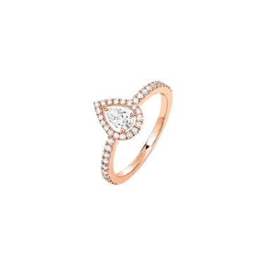 Bague Messika Joy en or rose et diamant poire 0,25 carat