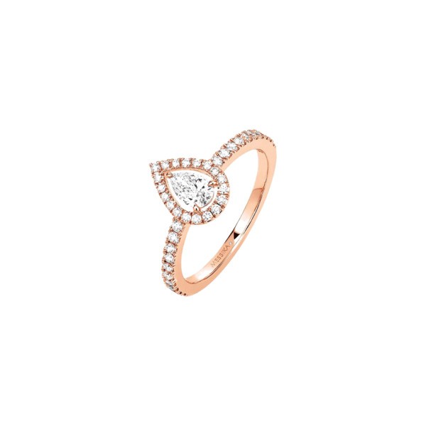 Bague Messika Joy en or rose et diamant poire 0,25 carat