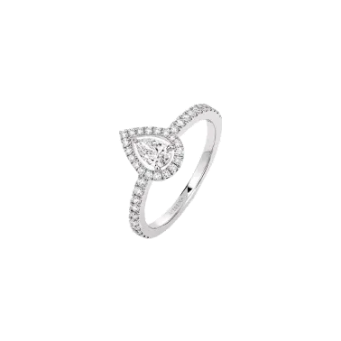 Bague Messika Joy en or blanc et diamant poire 0,25 carat