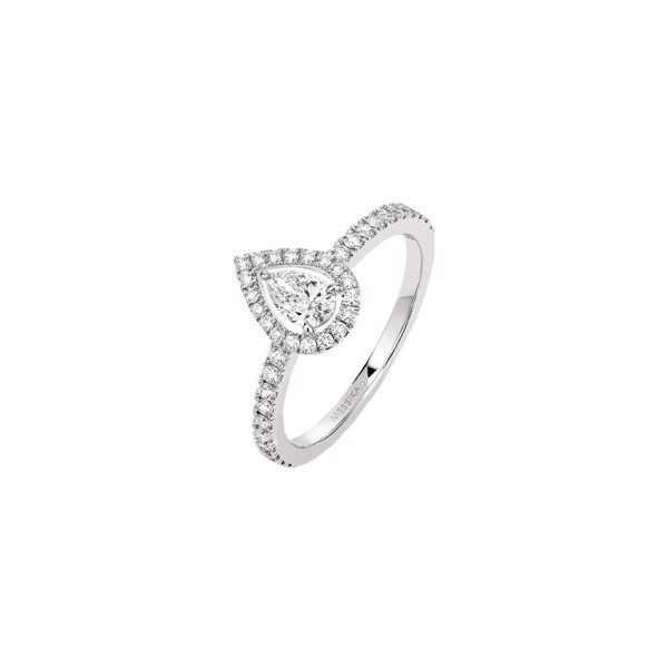 Bague Messika Joy en or blanc et diamant poire 0,25 carat