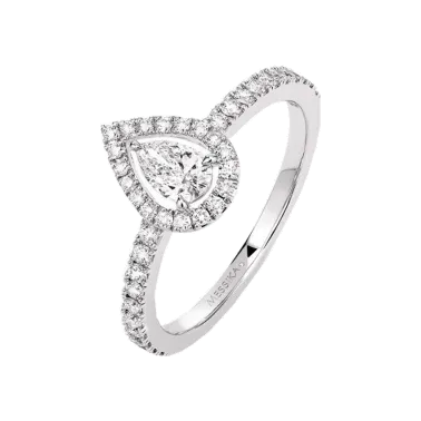 Bague Messika Joy en or blanc et diamant poire 0,25 carat