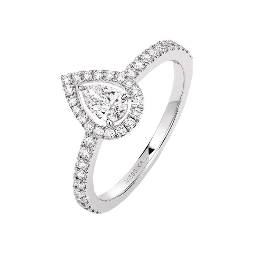 Bague Messika Joy en or blanc et diamant poire 0,25 carat