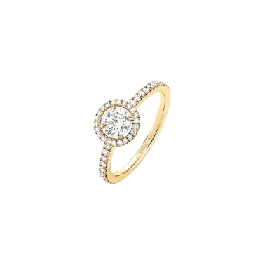 Bague Messika Joy en or jaune et diamant rond 0,45 carat
