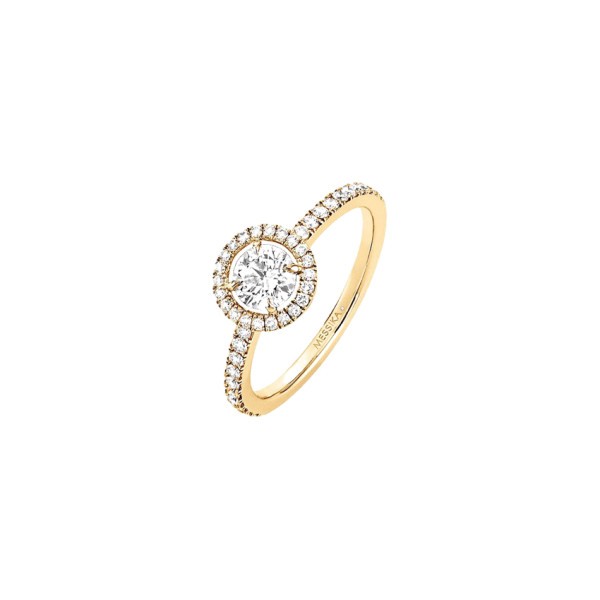 Bague Messika Joy en or jaune et diamant rond 0,45 carat