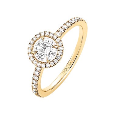 Bague Messika Joy en or jaune et diamant rond 0,45 carat