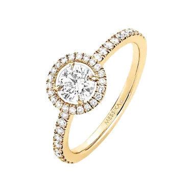 Bague Messika Joy en or jaune et diamant rond 0,45 carat