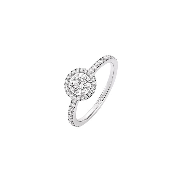 Bague Messika Joy en or blanc et diamant rond 0,45 carat