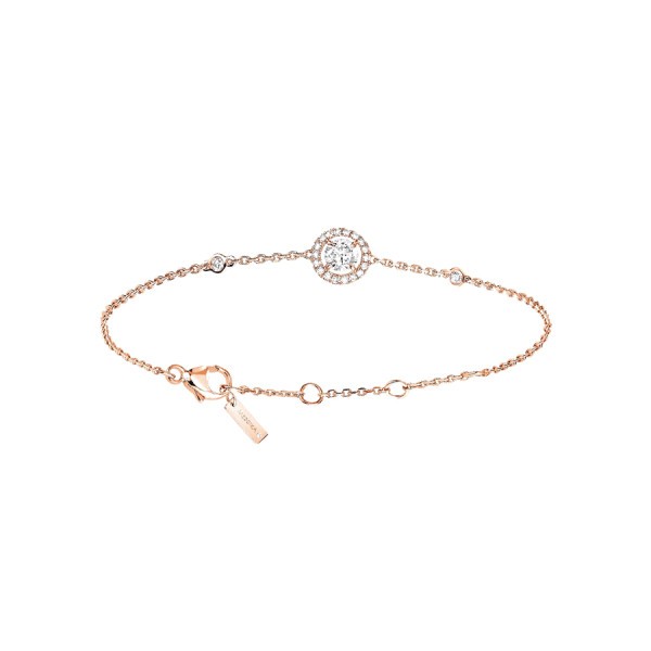 Bracelet Messika Joy en or rose et diamant rond 0,25 carat