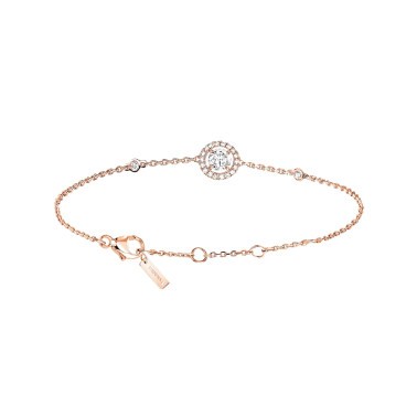 Bracelet Messika Joy en or rose et diamant rond 0,25 carat