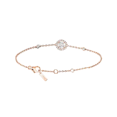 Bracelet Messika Joy en or rose et diamant rond 0,25 carat