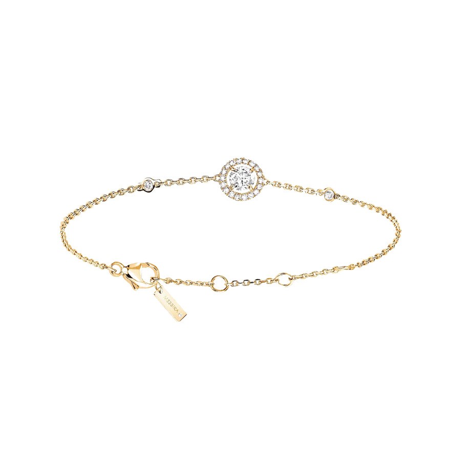 Bracelet Messika Joy en or jaune et diamant rond 0,25 carat