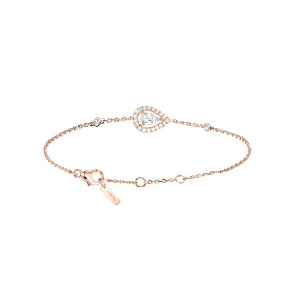 Bracelet Messika Joy en or rose et diamant poire 0,25 carat