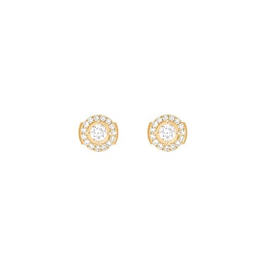 Boucles d'oreilles Messika Joy en or jaune et diamants ronds