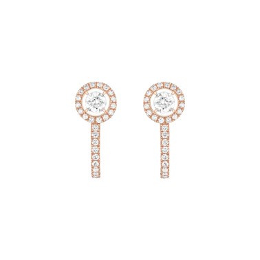 Créoles Messika Joy en or rose et diamants ronds