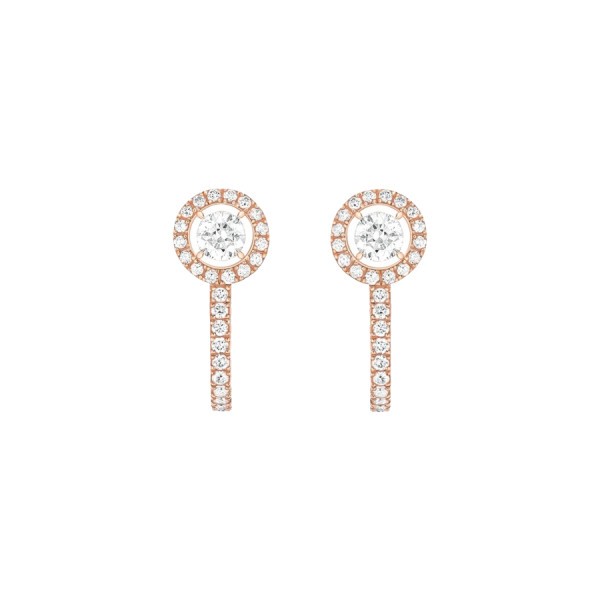 Créoles Messika Joy en or rose et diamants ronds