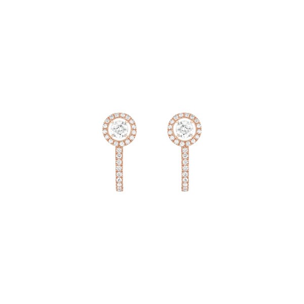 Créoles Messika Joy en or rose et diamants ronds