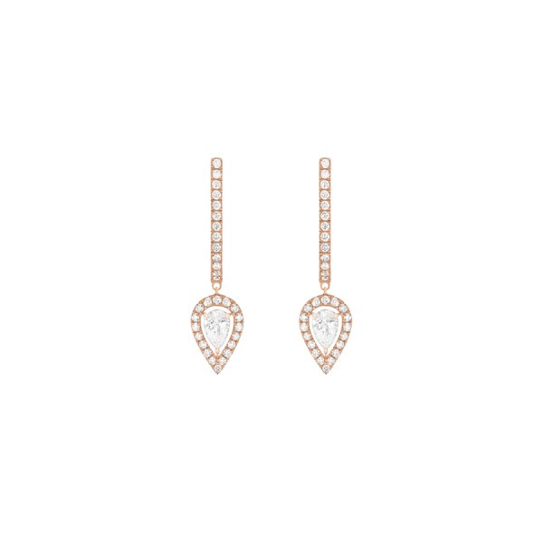 Créoles Messika Joy en or rose et diamants poires