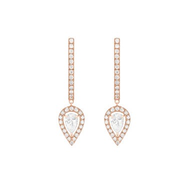 Créoles Messika Joy en or rose et diamants poires