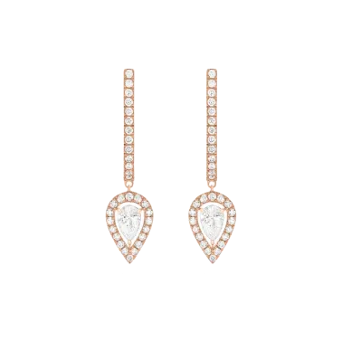 Créoles Messika Joy en or rose et diamants poires