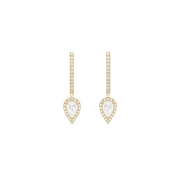 Créoles Messika Joy en or jaune et diamants poires