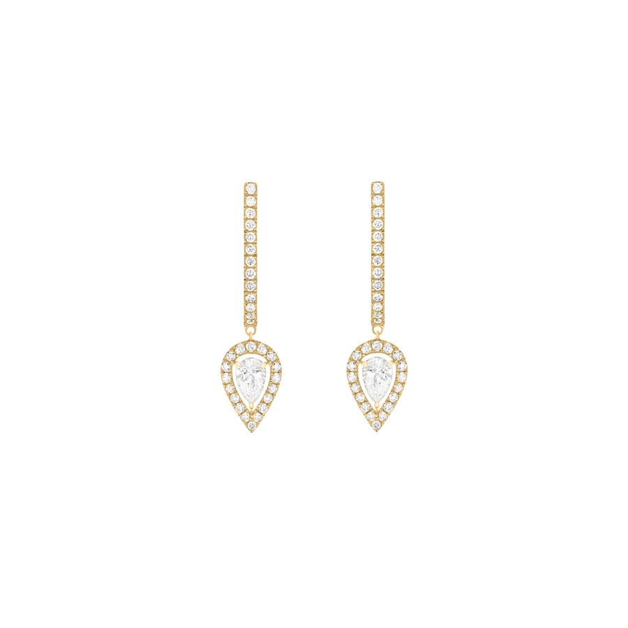 Créoles Messika Joy en or jaune et diamants poires