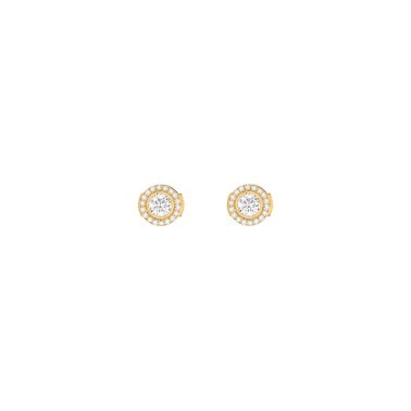 Boucles d'oreilles Messika Joy en or jaune et diamants ronds 0,25 carat