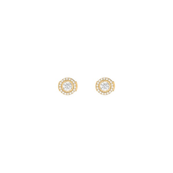 Boucles d'oreilles Messika Joy en or jaune et diamants ronds 0,25 carat