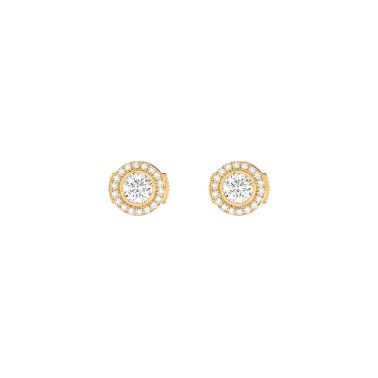 Boucles d'oreilles Messika Joy en or jaune et diamants ronds 0,25 carat