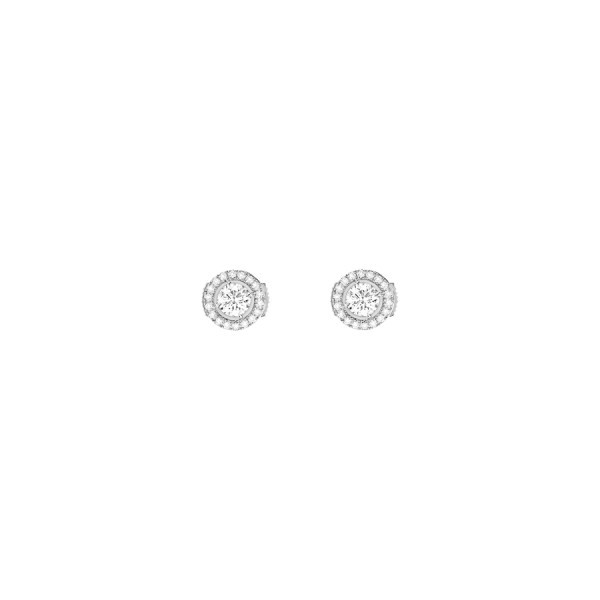 Boucles d'oreilles Messika Joy en or blanc et diamants ronds 0,25 carat