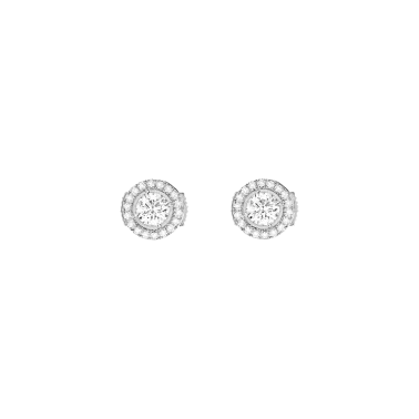 Boucles d'oreilles Messika Joy en or blanc et diamants ronds 0,25 carat