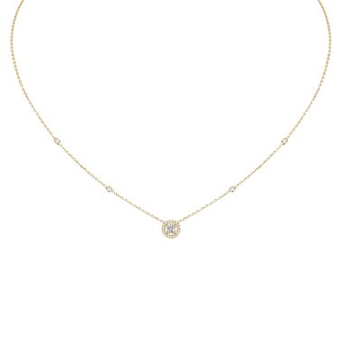 Collier Messika Joy en or jaune et diamant rond 0,25 carat