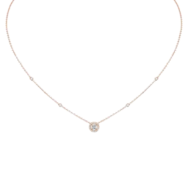 Collier Messika Joy en or rose et diamant rond 0,25 carat