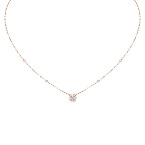 Collier Messika Joy en or rose et diamant rond 0,25 carat