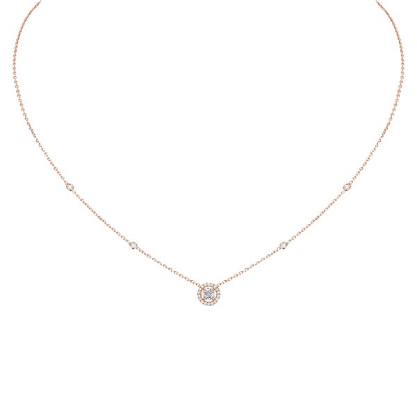 Collier Messika Joy en or rose et diamant rond 0,25 carat Collier Messika Joy en or rose et diamant rond 0,25 carat