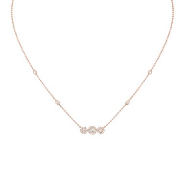 Collier Messika Joy Trilogy en or rose et diamants