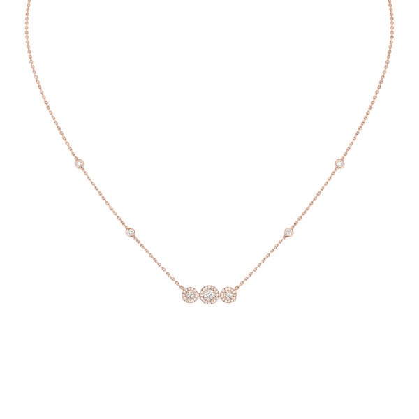 Collier Messika Joy Trilogy en or rose et diamants