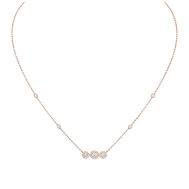 Collier Messika Joy Trilogy en or rose et diamants