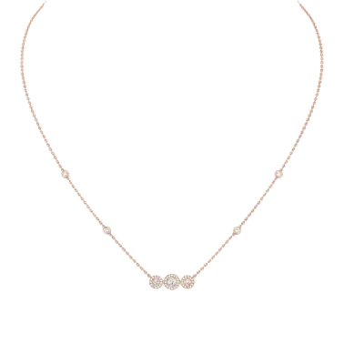 Collier Messika Joy Trilogy en or rose et diamants