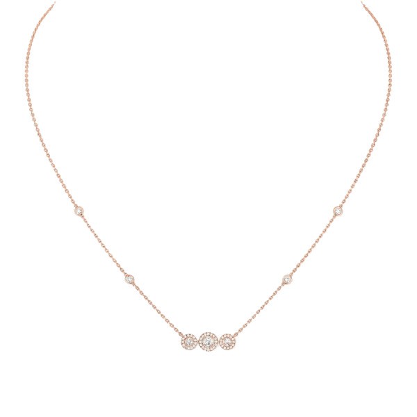 Collier Messika Joy Trilogy en or rose et diamants