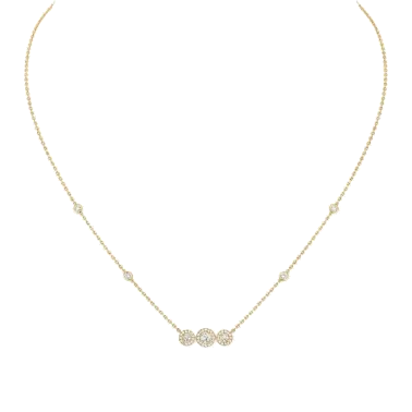 Collier Messika Joy Trilogy en or jaune et diamants