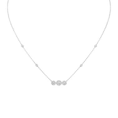 Collier Messika Joy Trilogy en or blanc et diamants