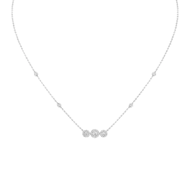 Collier Messika Joy Trilogy en or blanc et diamants