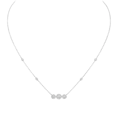 Collier Messika Joy Trilogy en or blanc et diamants