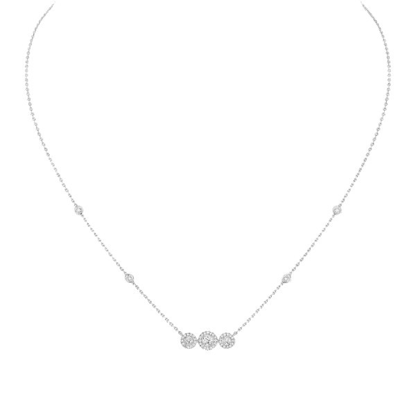 Collier Messika Joy Trilogy en or blanc et diamants