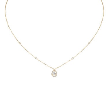 Collier Messika Joy en or jaune et diamant poire 0,25 carat