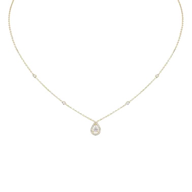Collier Messika Joy en or jaune et diamant poire 0,25 carat
