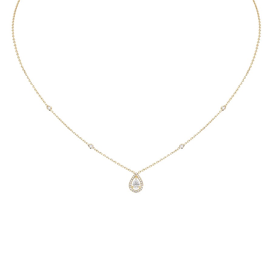Collier Messika Joy en or jaune et diamant poire 0,25 carat
