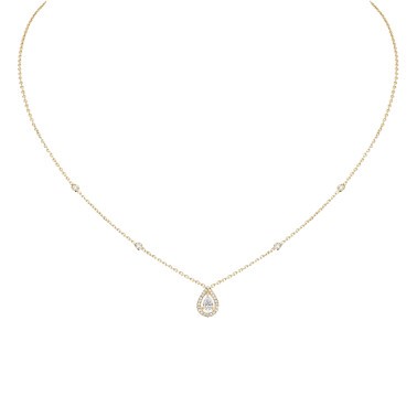 Collier Messika Joy en or jaune et diamant poire 0,25 carat