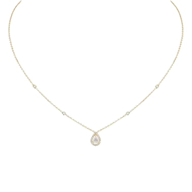 Collier Messika Joy en or jaune et diamant poire 0,25 carat